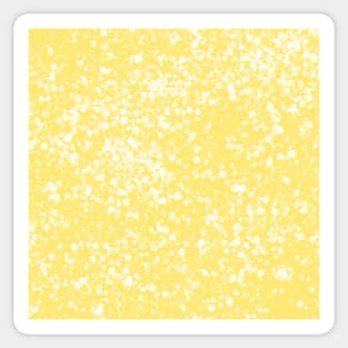 Yellow White Paint Splatter Sticker